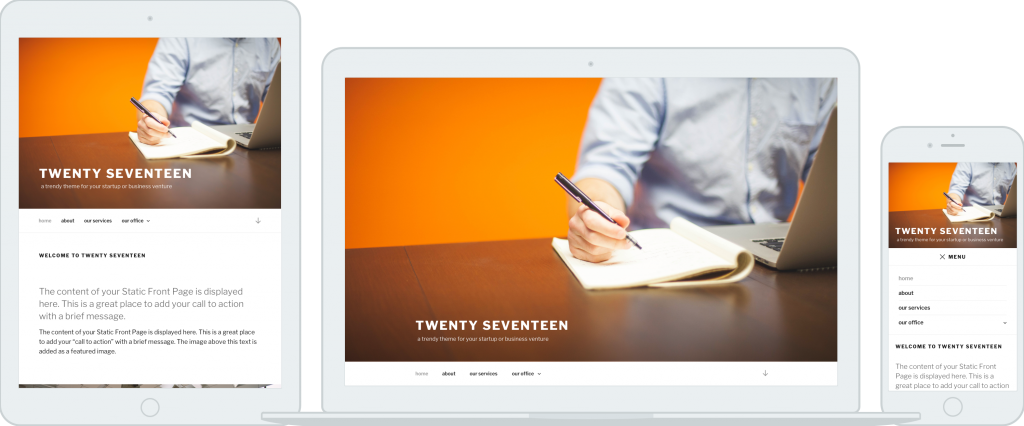 WordPress twenty seventeen theme