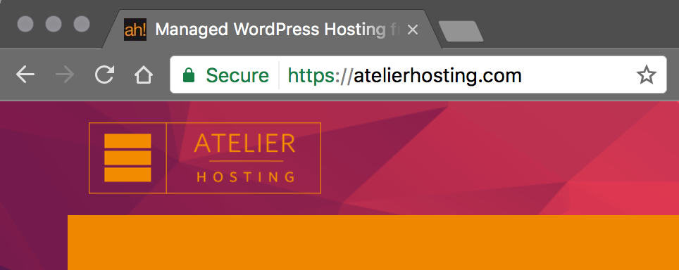 SSL secured site from Atelier Hosting